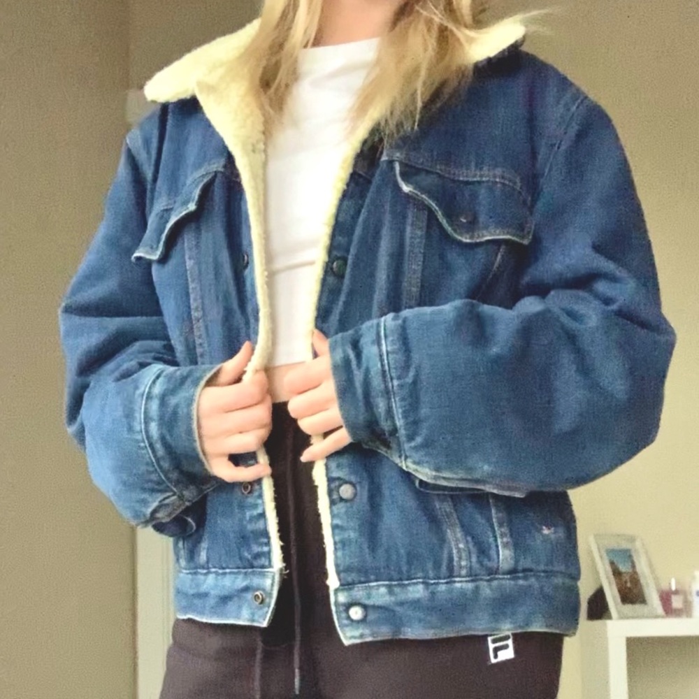 Women’s Denim Jacket/ Jean Jacket, Sherpa lined